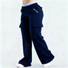 Women's Loose-Fit Casual Pants with Pockets – Solid Color Two-Tone Label by FitiqueFit