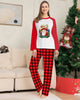 Christmas Parent-Child Clothes Set Long Sleeve T-Shirt Plaid Pants Family Matching Pajamas by My Store