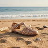 Women's Washed Full Grain Leather Fisherman Sandals – Closed-Toe Woven T-Strap by FitiqueFit