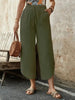 🌿 Women's Cotton-Linen Cropped Drawstring Pants by FitiqueFit
