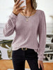 Ribbed Knit Long Sleeve T-Shirt by Simply Love