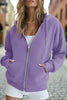 Women’s Zip Up Crop Sweatshirt – Fleece Lined Casual Hoodie by FitiqueFit