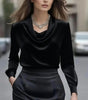 Women’s Elegant Boat Neck Long Sleeve Minimalist Top by FitiqueFit