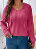 Ribbed Knit Drawstring Hooded T-Shirt by Simply Love