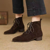 Maillard Matte Pointed Low-Heel Ankle Boots Women by FitiqueFit