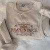 Pumpkin Patch Embroidered Sweatshirt – Cozy Fall Pullover for Women & Men, Autumn Farm Style by Dog Mom Hat
