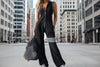 Women's Sporty Retro Lace-Up Striped Sleeveless Hooded Jumpsuit – Wide Flare Leg by FitiqueFit