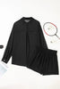 Black Sheer Tunic Shirt Drawstring Shorts 2pcs Swim Cover Up by Wild and Free Boutique