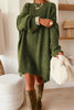Green Oversize Drop Shoulder Slouchy Sweater Dress by Wild and Free Boutique