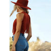 Red Tassel Halter Sleeveless Womens Tank Top by My Store