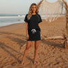 Women's Drawstring Short-Sleeve Top & Mini Skirt Set by FitiqueFit