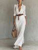 Full Size Ruched Long Sleeve Maxi Dress Plus Size by Wild and Free Boutique