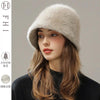 Women’s Real Rabbit Plush Hat – Big Head Circumference Warm Winter Hat by FitiqueFit