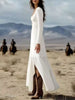 Slit Long Sleeve Dress by Wild and Free Boutique