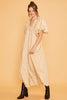 Smocked Puff Sleeve Midi Dress – Chic and Flattering Midi Dress with Puff Sleeves and Smocked Detailing for a Feminine Silhouette by Stevvex