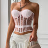 Women's Polka Dot Pink Soft And Seductive Waist Shaping Tube Top by My Store