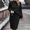 Women's Two Piece Set - Pullover Sweater & Bodycon Skirt Cozy Outfit by FitiqueFit
