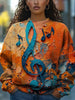 Fashionable Printed Sweatshirt With Long Sleeves by My Store