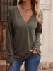 V-Neck Long Sleeve T-Shirt by Simply Love