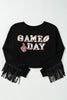 GAME DAY Fringe Long Sleeve Sweatshirt by Wild and Free Boutique