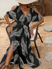 Women’s Off-Shoulder Cross V-Neck Maxi Dress by FitiqueFit