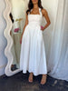 Black Ruched Halter Neck Midi Dress Sleek & Sophisticated Dress For Women by Stevvex