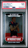 Graded 2024 Panini Absolute Drake Maye #IDME Introductions Rookie RC Football Card PSA 9 Mint