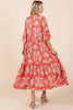 New Summer Abstract Leaf Print Tiered Ruffle Dress For Women – Playful and Artistic Dress with Eye-Catching Ruffle Details by Stevvex