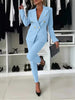 Lapel Button-Down Jacket & Slim-Fit Trousers Suit – 15 Colors XS–XXL by FitiqueFit