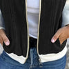 Women's Denim Patchwork Zip-Up Jacket by FitiqueFit