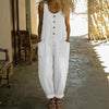 Retro Buckle Multi-Pocket Overalls Jumpsuit | 3/4 Sleeve by FitiqueFit