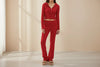 Women’s Knitted Hooded Two-Piece Set – Cardigan & High-Waisted Pants Suit by FitiqueFit