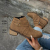 Women’s Retro High-Heel Ankle Boots – Chic Suede Single Boots by FitiqueFit