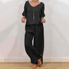 Women’s Multi Color Two Piece Set V Neck Top & Pants by FitiqueFit