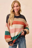 BiBi Stripes Color Block Chunky Sweater by FitiqueFit