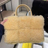 Woven Large Capacity Handbag Plush One Shoulder