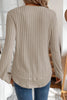 Jet Stream Ribbed Texture Round Neck Long Sleeve Rounded Hem Knit Top by Wild and Free Boutique
