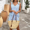 Striped Stand Collar Sleeveless Top & Shorts Set – Women's Summer Two-Piece by FitiqueFit