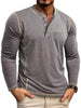 Men's Full Size Casual Button Detail Long Sleeve T-Shirt Plus Size by Simply Love