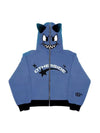 Men's Zip Up Letter Graphic Hoodie