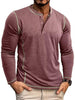 Men's Full Size Casual Button Detail Long Sleeve T-Shirt Plus Size by Simply Love