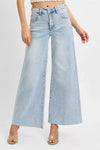 Risen High Rise Ankle Wide Palazzo Jeans Women
