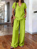Women’s Casual Solid Color Two Piece Set by FitiqueFit