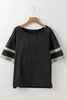 Contrast Round Neck Half Sleeve T-Shirt by Simply Love