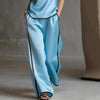 Women’s Sleeveless V-Neck Wide-Leg Pants Set by FitiqueFit