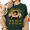 Flames on the Side of My Face Shirt – 80s Mystery Comedy Movie Quote Tee or Sweatshirt for Fans by Dog Mom Hat