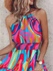 Paisley Print Halter Neck Mini Dress by Wild and Free Boutique