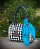 Upcycled LV Black & White Checkered Leather Speedy Bag by Neon Spur