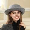 Vintage Bow British Retro Flat Top Hat for Women by FitiqueFit