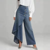Women's Washed Denim Skort with Button Closure by FitiqueFit